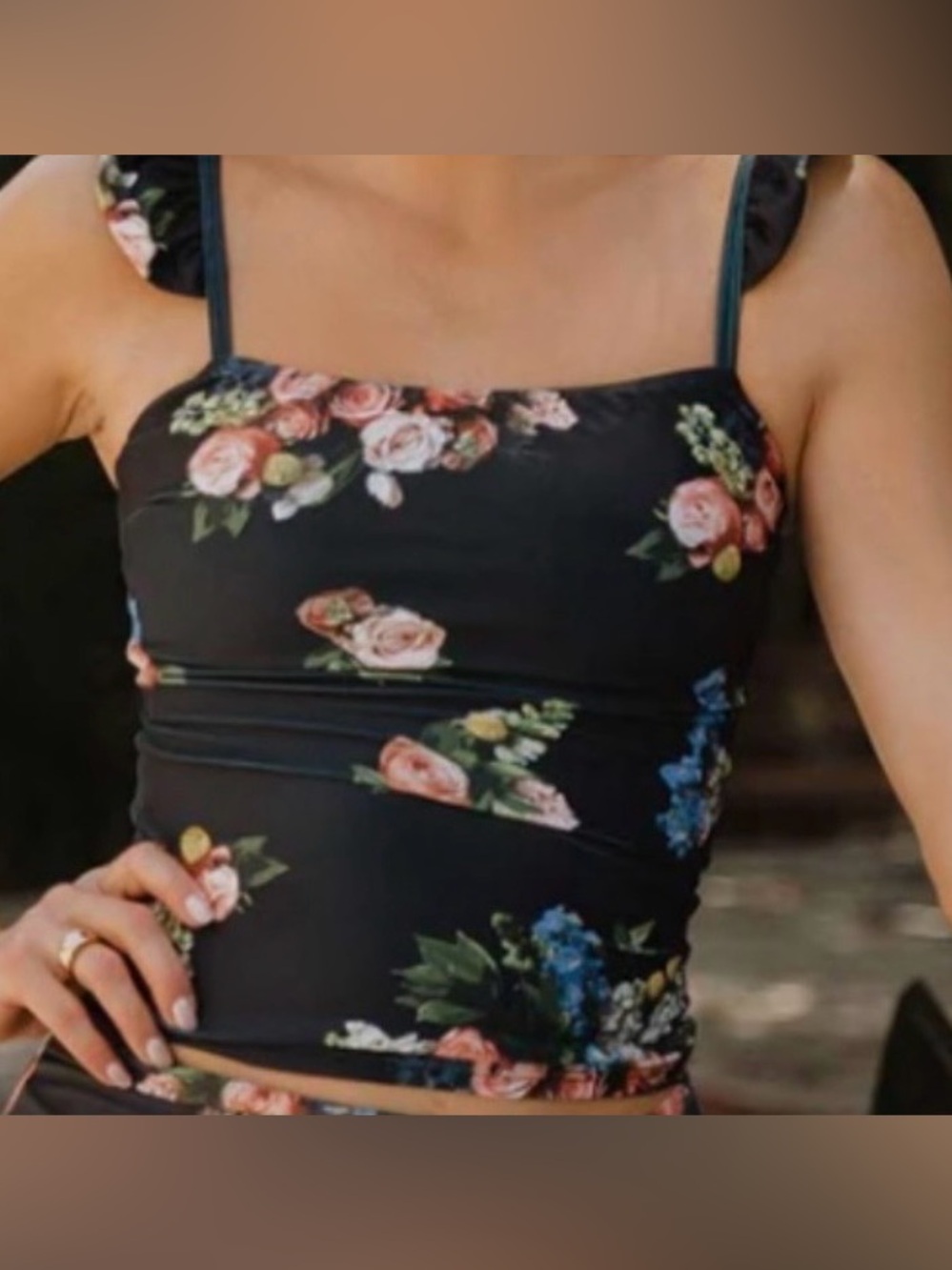 Albion Fit Bella Tankini in Rose Black NEW with tags!